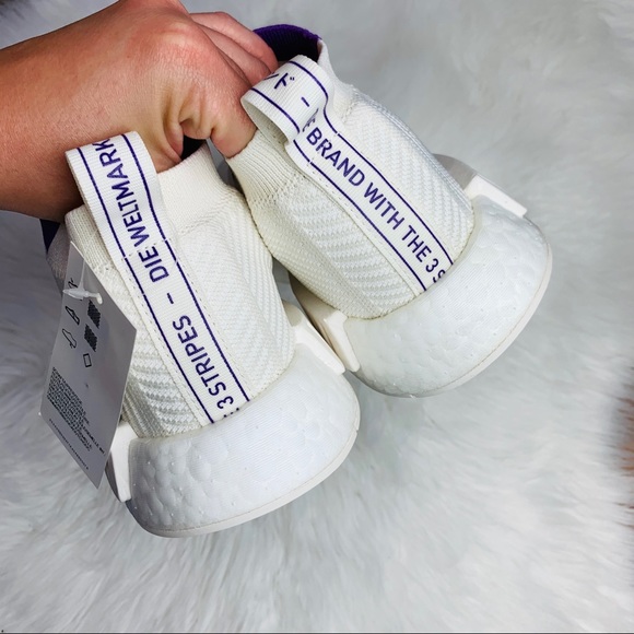 Adidas NMD Primeknit White Purple - Picture 4 of 7